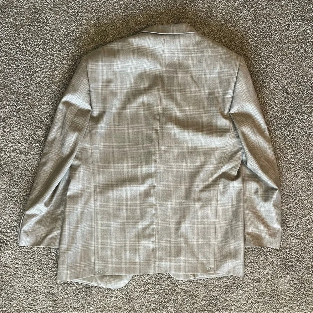 Mantoni 100% Virgin Wool Super 140s Jacket Coat Blazer 44R Crème Tan Brown BNWT - Picture 7 of 7